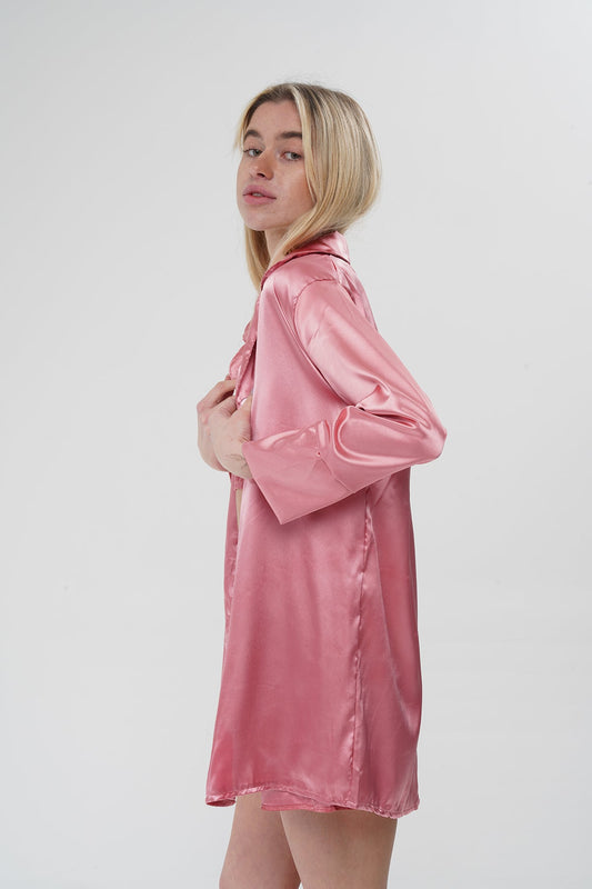 Pembe Üçlü Pijama Takımı | MODALUDO - Modaludo