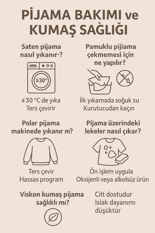 Pijama Temizliği ve Kumaş Sağlığı - Modaludo