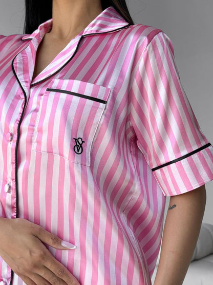 Pembe Saten Pijama Takımı - Victoria's Secret
