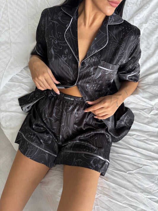 Luna Saten Pijama Takımı