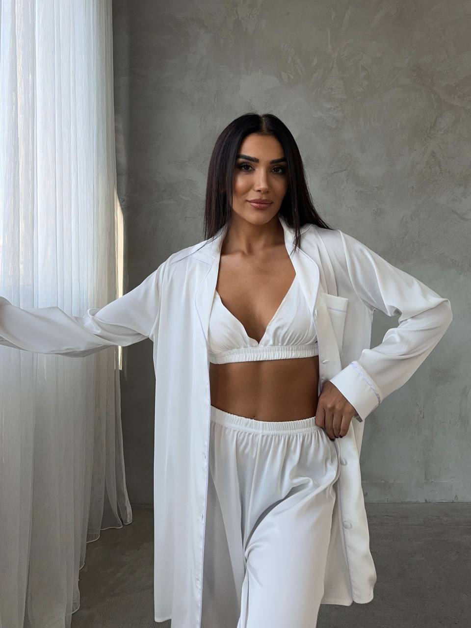 Saten Pijama Takımı
