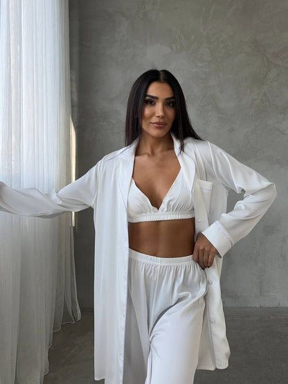 Saten Pijama Takımı