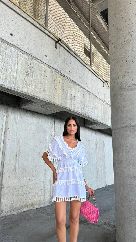 Chic Ruffled Off-the-Shoulder Mini Dress