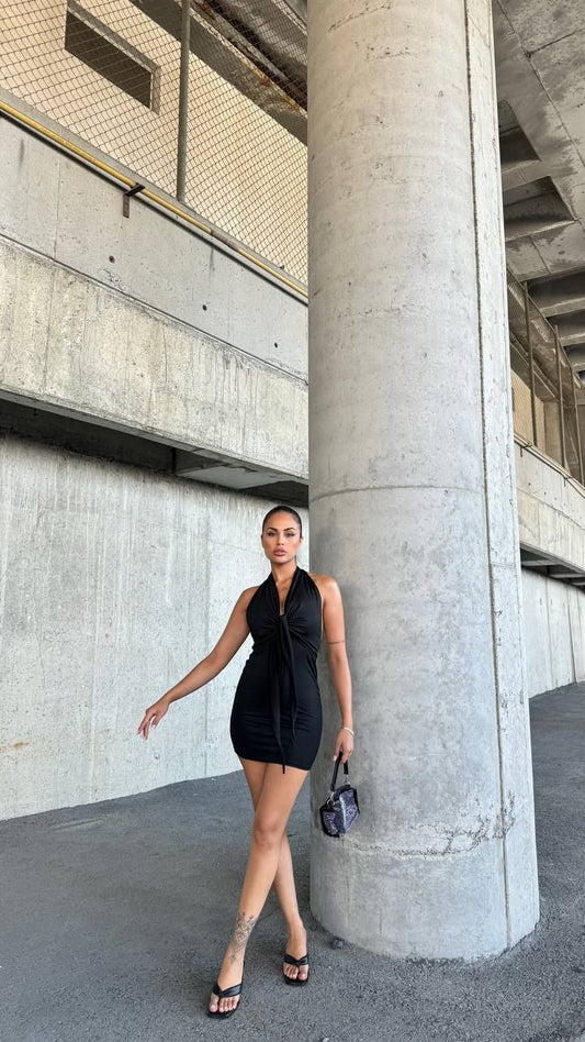 Chic V-Neck Mini Dress