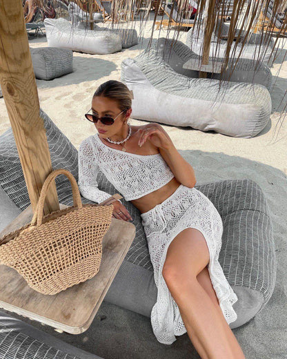 Chic Crochet Two-Piece Summer Set