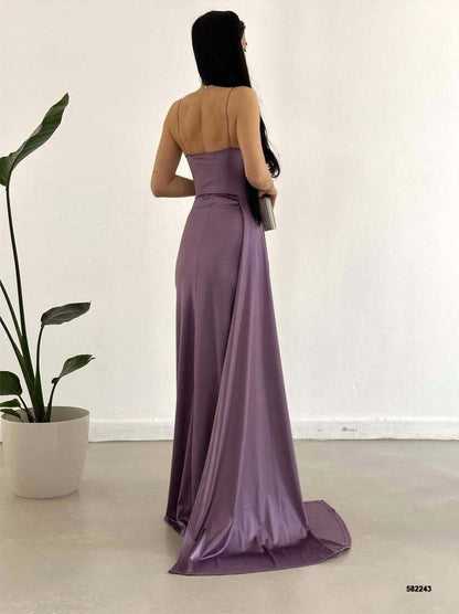 Elegant Satin Evening Gown