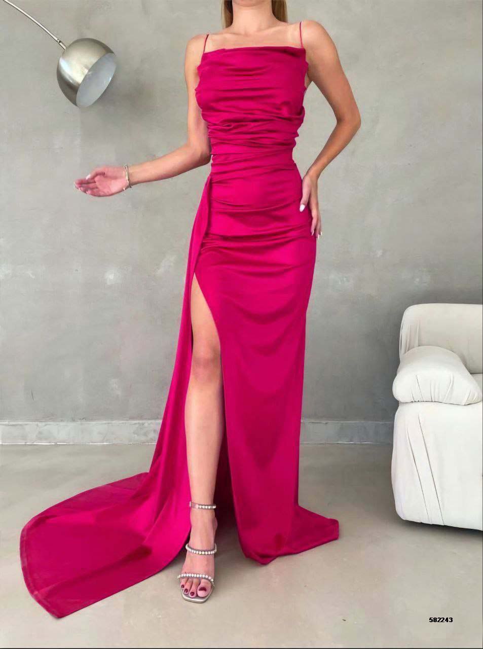 Elegant Satin Evening Gown