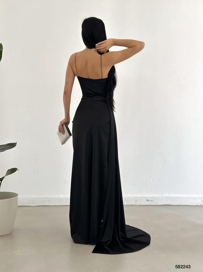 Elegant Satin Evening Gown