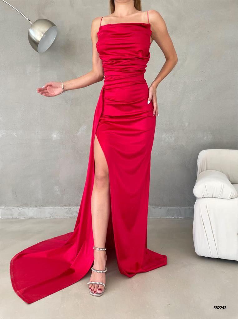 Elegant Satin Evening Gown