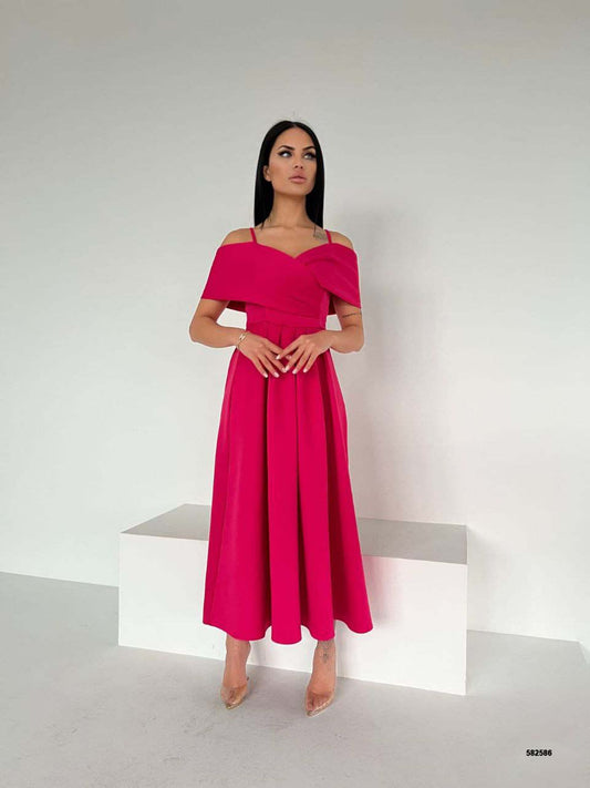 Elegant Vibrant Midi Dress