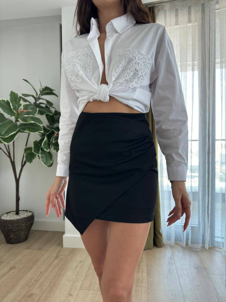 Chic Asymmetrical Mini Skirt