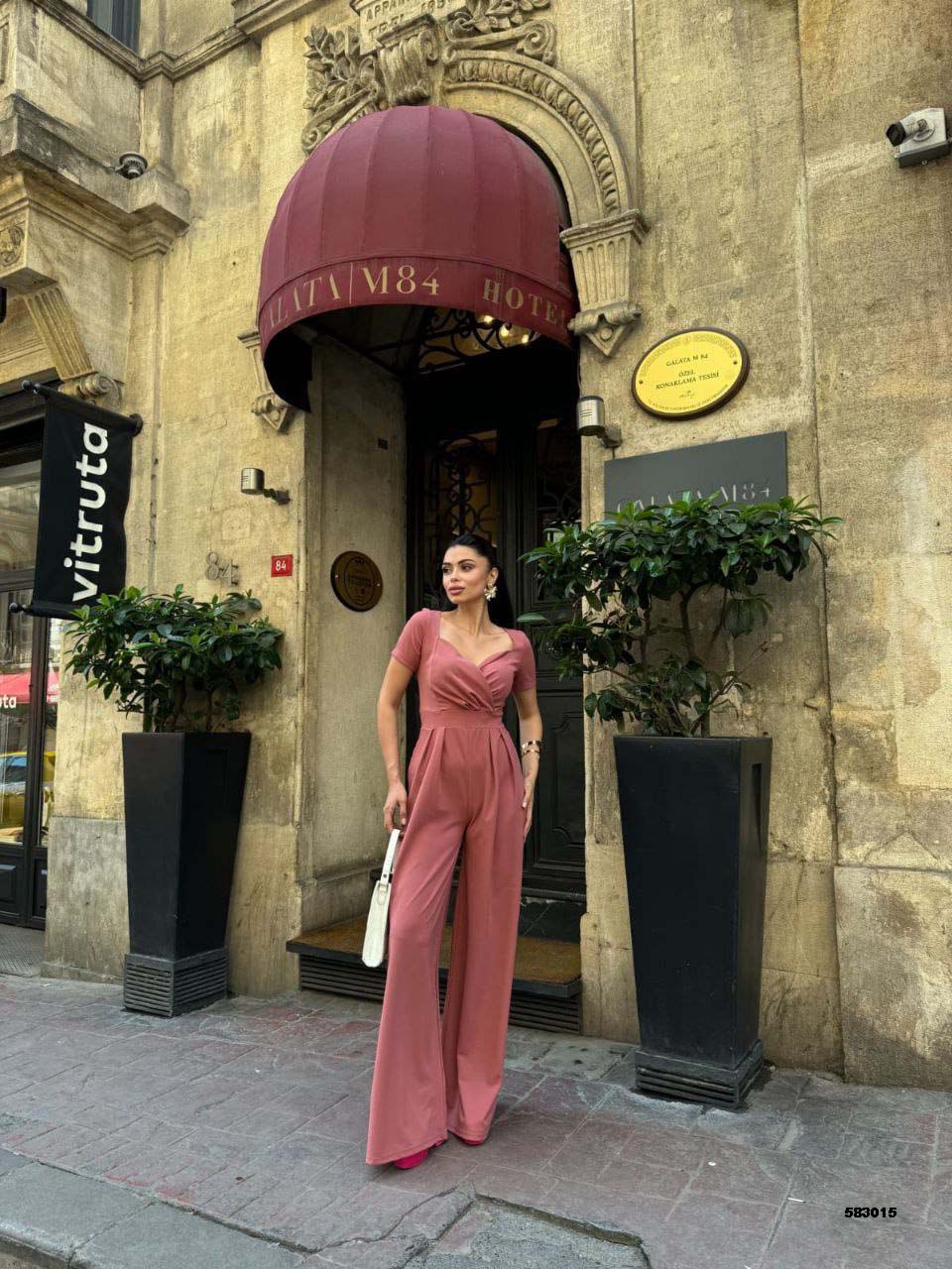 Elegant V-Neck Wide-Leg Jumpsuit