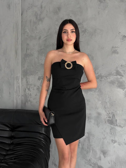 Elegant Royal Asymmetrical Cocktail Dress