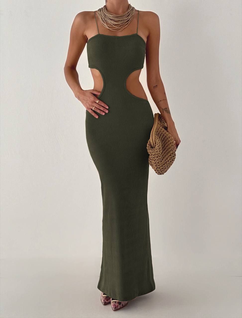 Elegant Cut-Out Maxi Dress