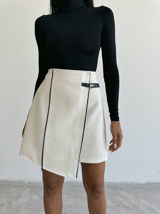 Chic Tweed A-Line Skirt