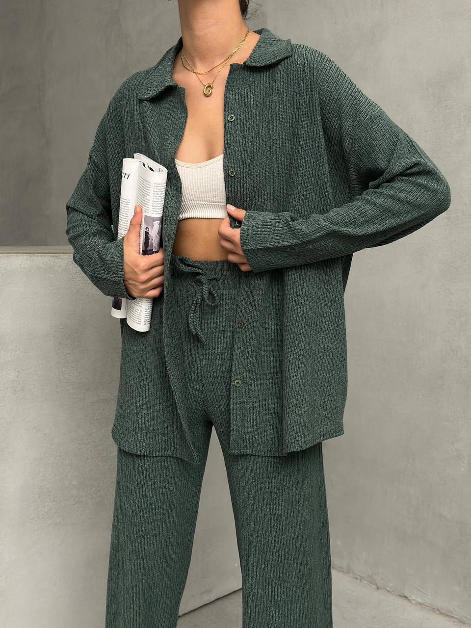 Textured Oversized Suit