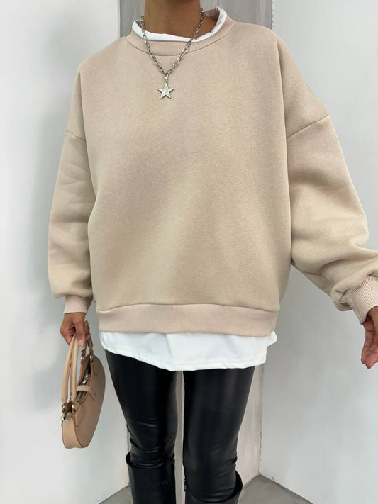 Classic Sweatshirt with Chic Layered Look