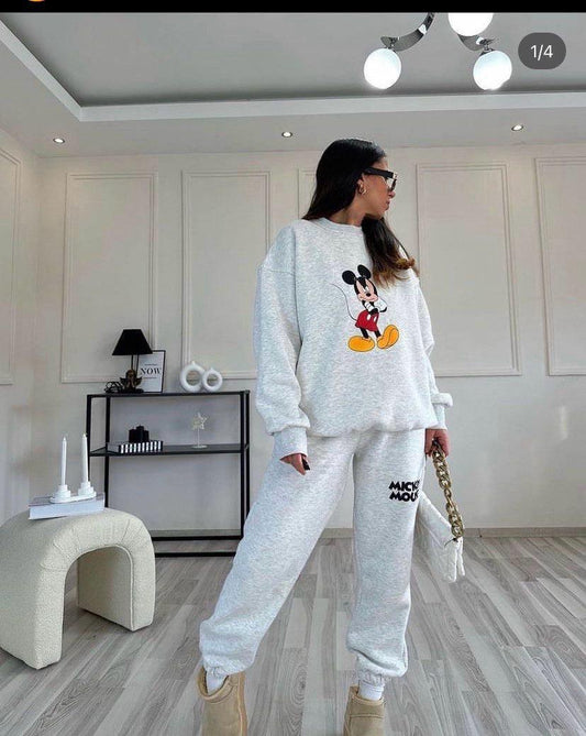 Cozy Mickey Mouse Graphic Fleece Loungewear Set