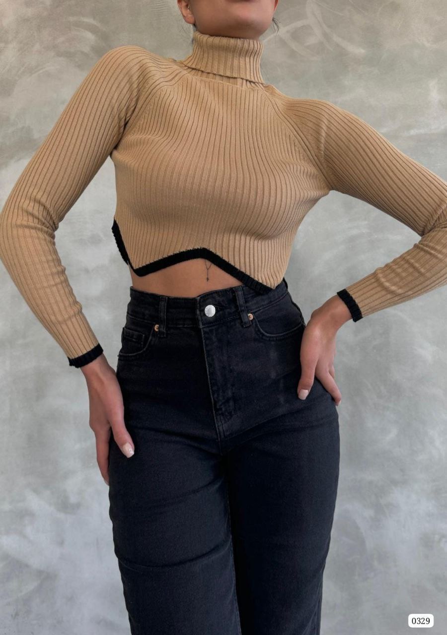 Ribbed Cropped Sweater - Perfect for Trendy Layering!