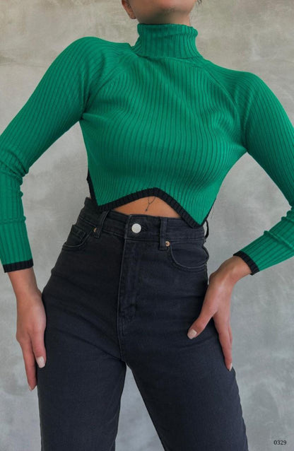 Ribbed Cropped Sweater - Perfect for Trendy Layering!