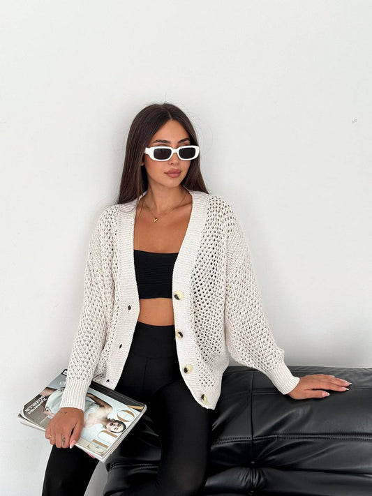 Chic Knit Button-Up Cardigan