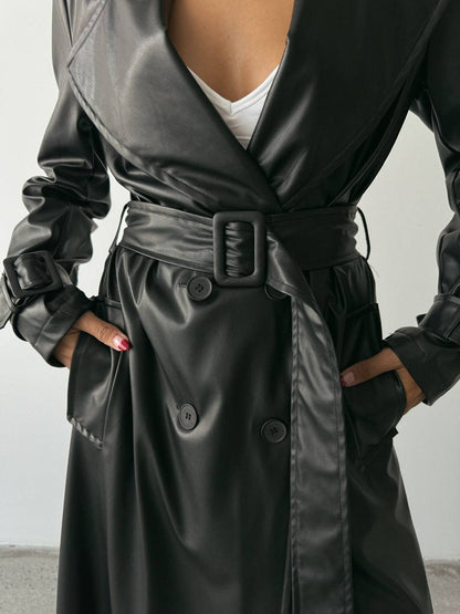 Leather Trench Coat