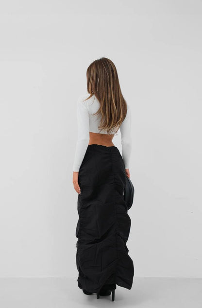 Maxi Skirt with Draping