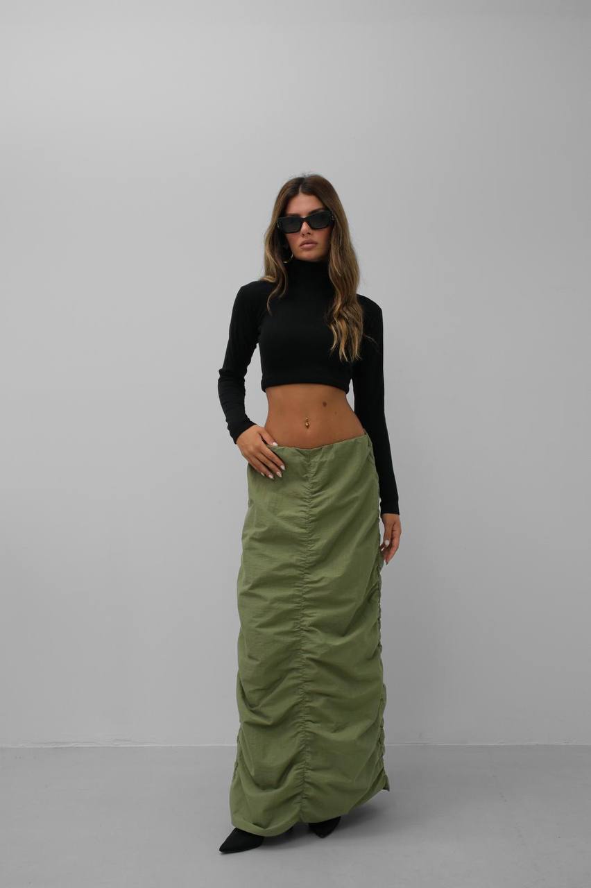 Maxi Skirt with Draping