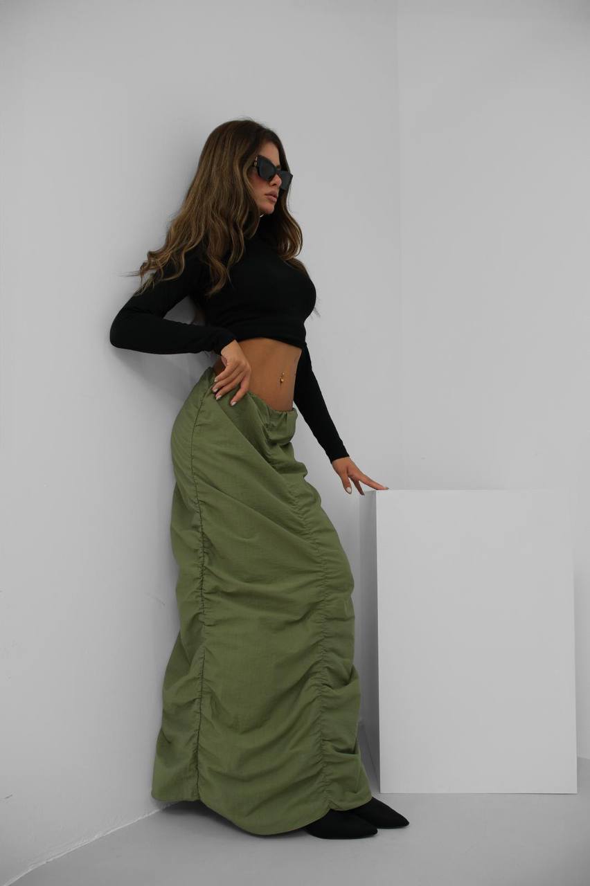 Maxi Skirt with Draping