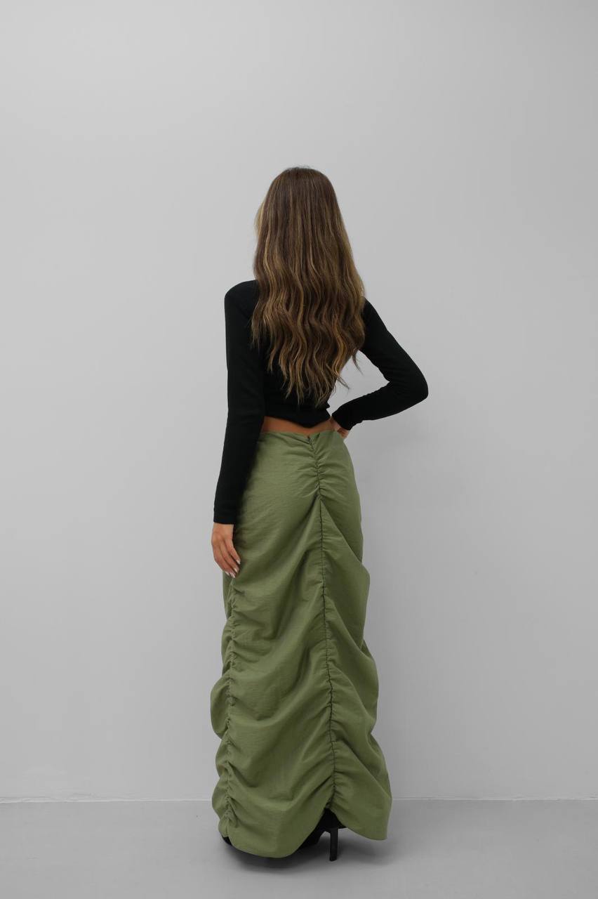 Maxi Skirt with Draping