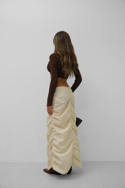 Maxi Skirt with Draping