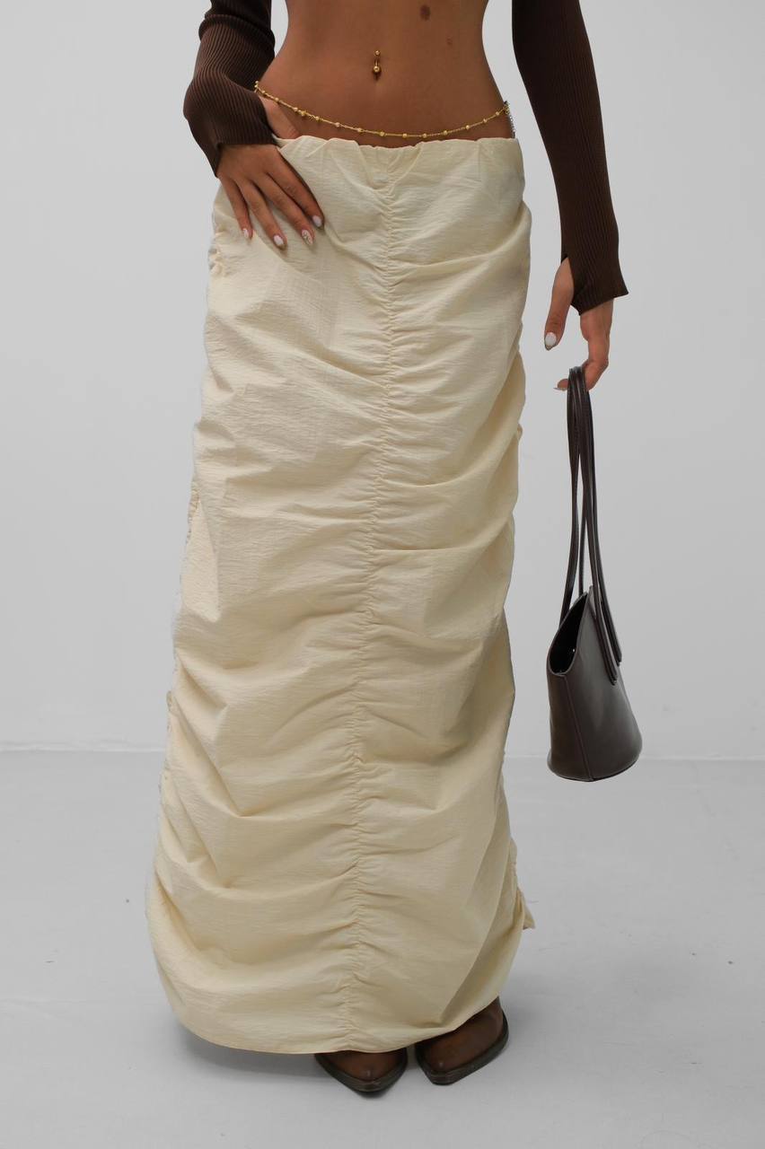 Maxi Skirt with Draping