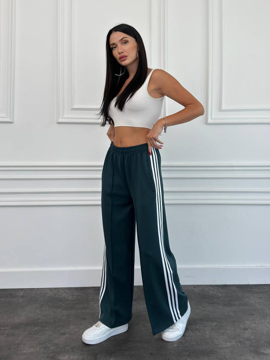 Striped High-Waisted Trousers