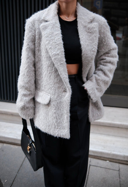 Cozy Textured Teddy Bear Jacket