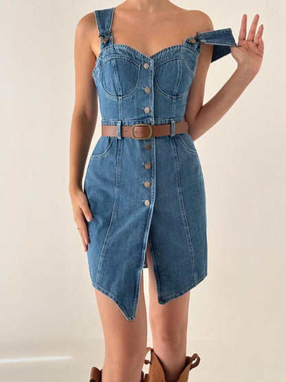 Denim Pinafore Dress