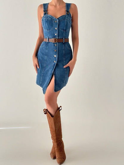 Denim Pinafore Dress