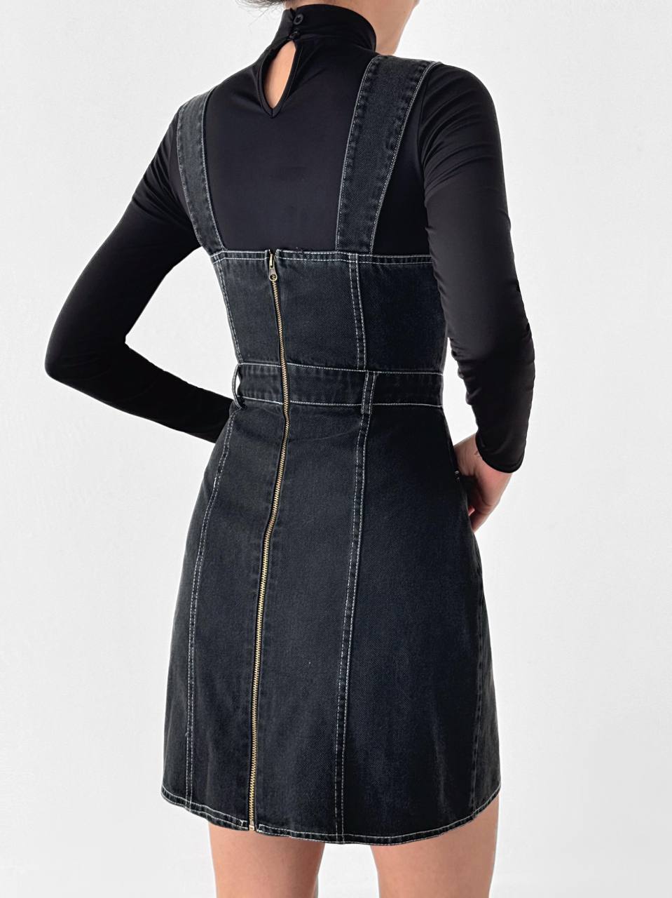 Denim Pinafore Dress