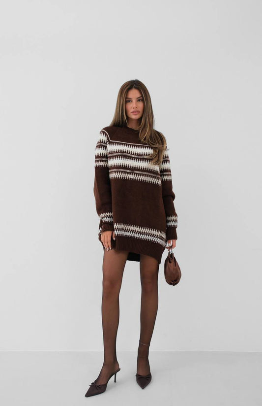 Striped Longline Sweater - Cozy Elegance Meets Modern Style