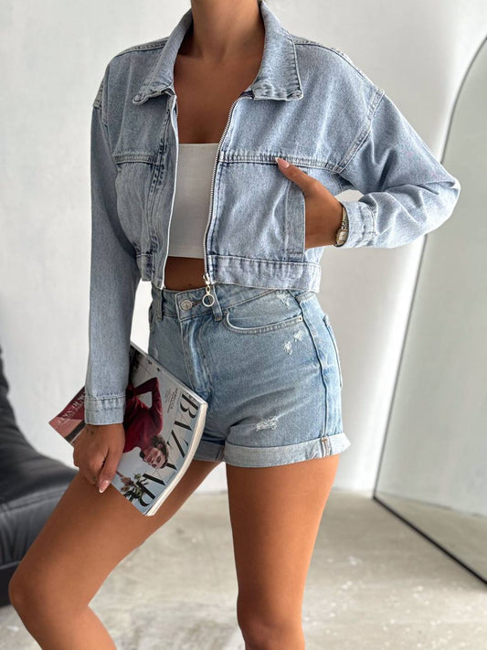 Cropped Denim Jacket