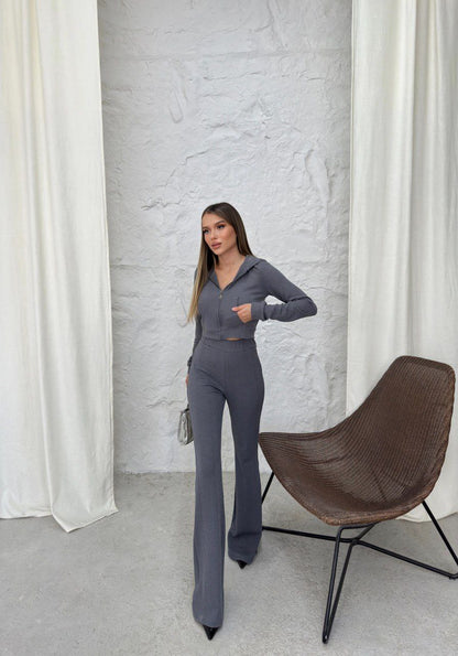 Ribbed Knit Suit