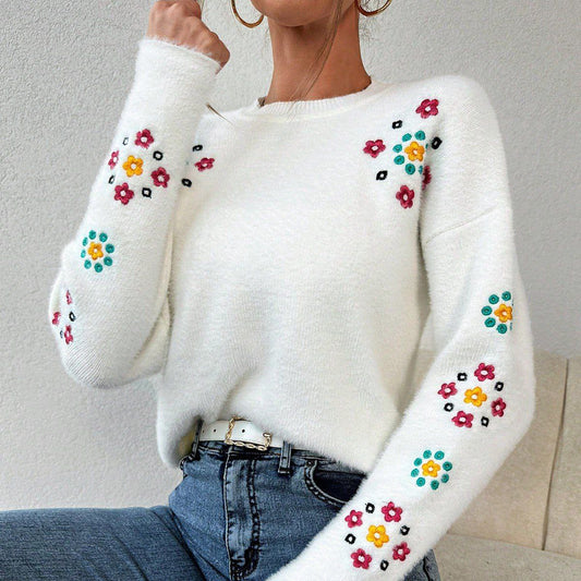 Floral Crewneck Sweater