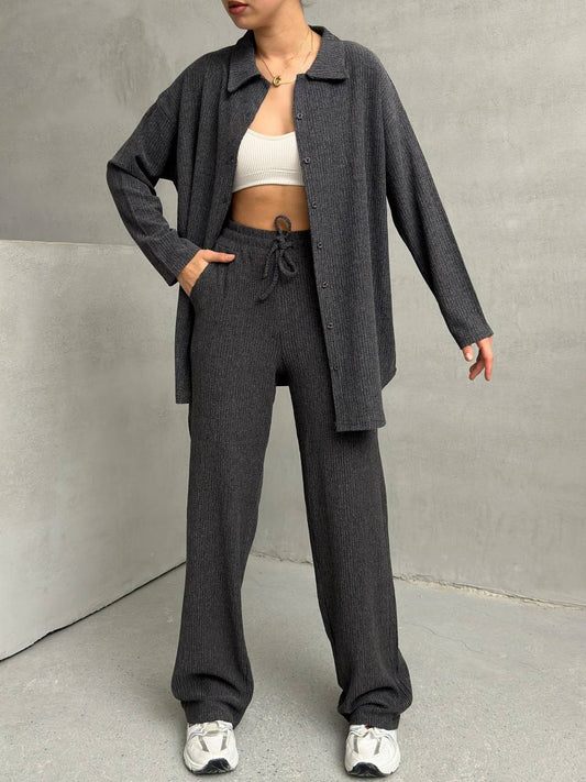 Textured Oversized Suit