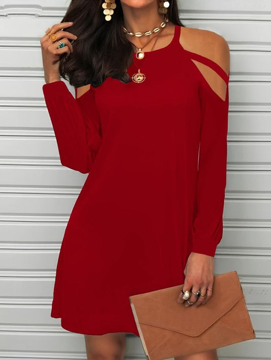 Cold-Shoulder Mini Dress