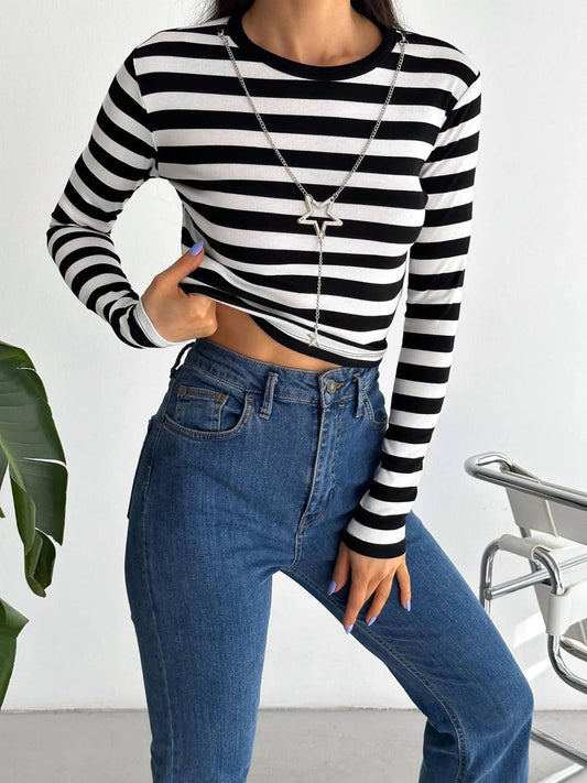 Black & White Striped Sweater