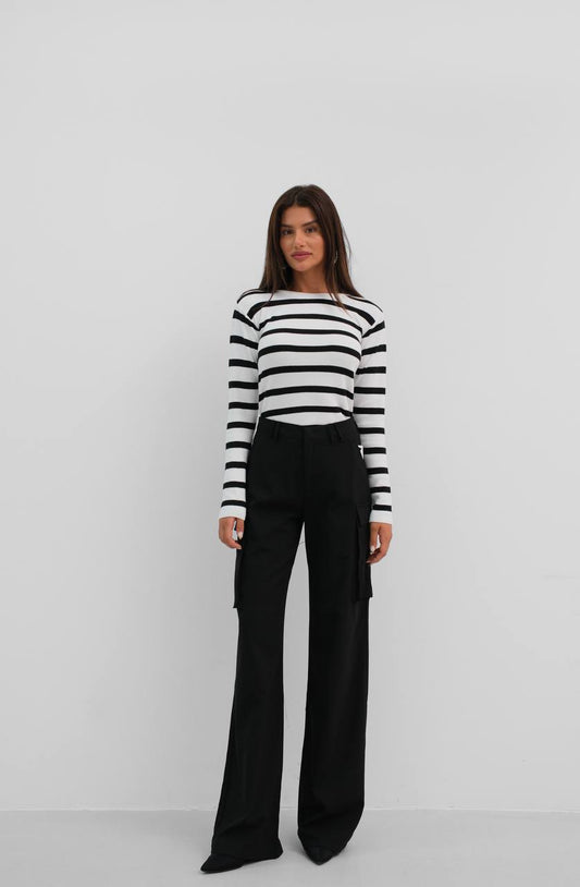 Cargo Pocket High Waist Trousers