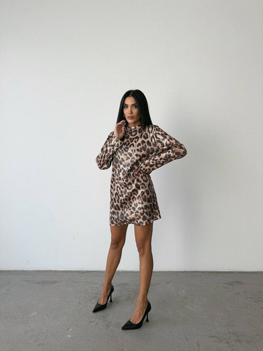 Leopard Print Mini Dress