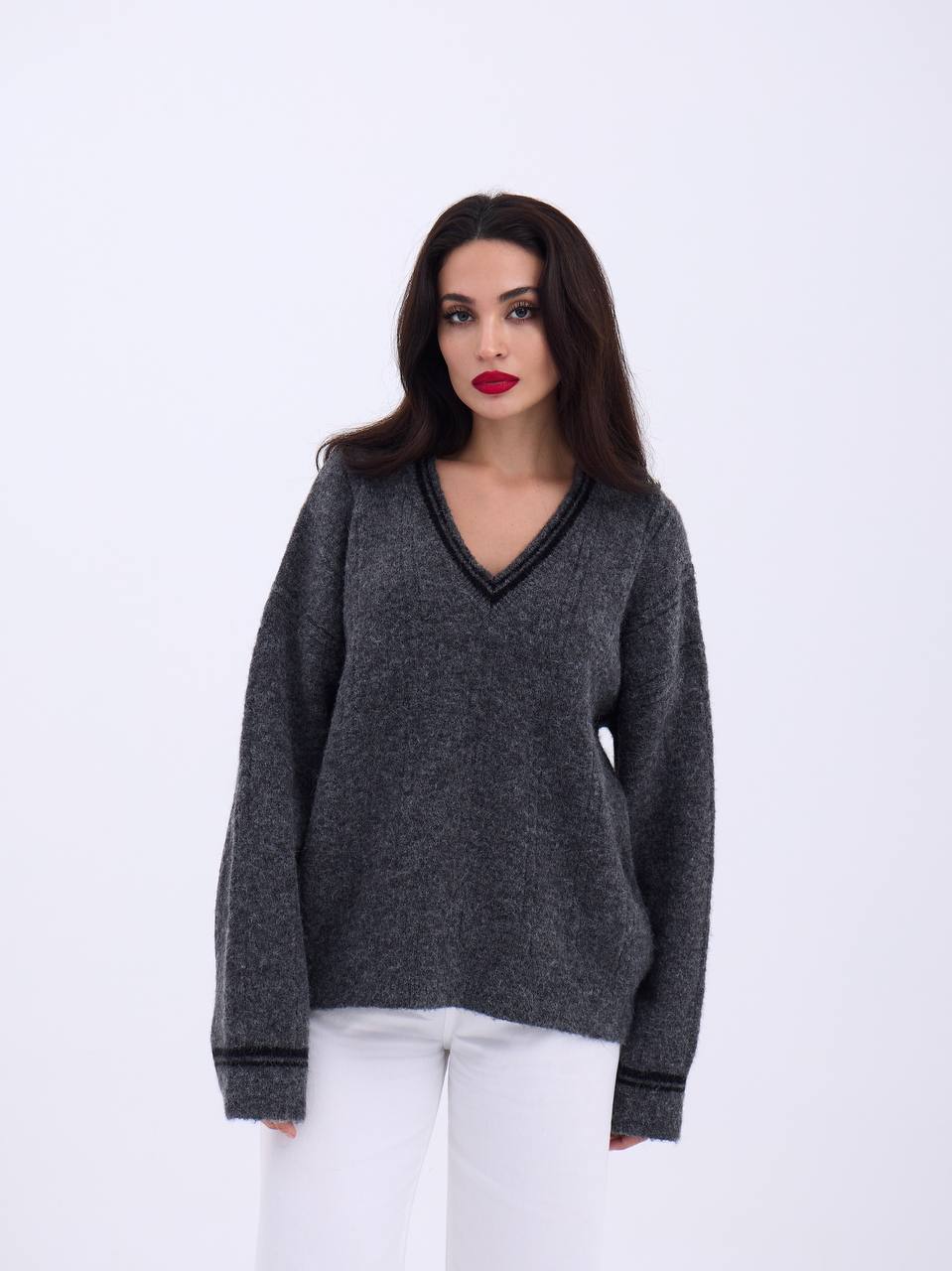 V-Neck Knit Sweater