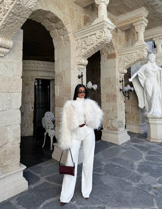 White Faux Fur Jacket