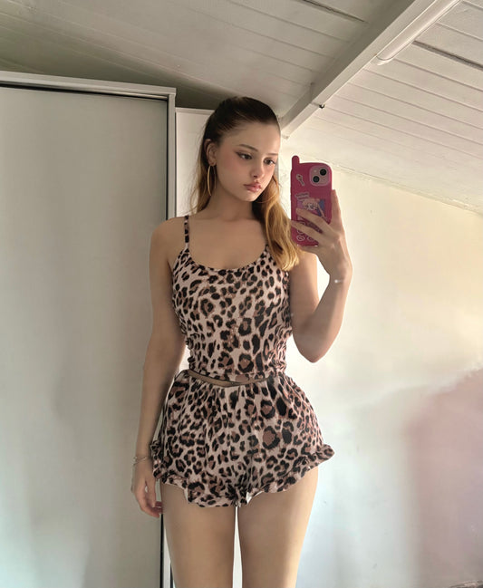 Leopar Pijama Takım