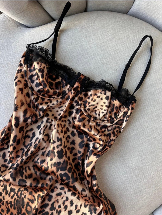Leopar Saten Gecelik 2